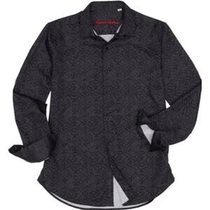 Robert Graham Branson Classic Fit Button Down Shirt Navy MED